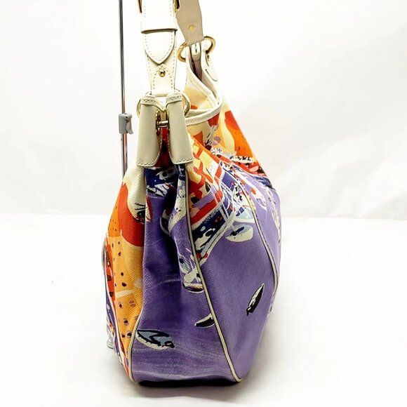 Louis Vuitton LV Shoulder Bag Galliera Riviera GM Purple Canvas 900-082125 - Picture 4 of 14